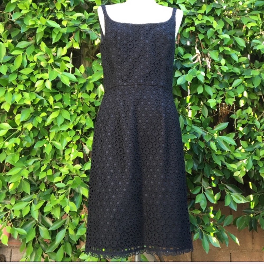ANTHRO SHOSHANNA black eyelet dress size 8